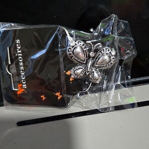 Silver Tone Butterfly Ring